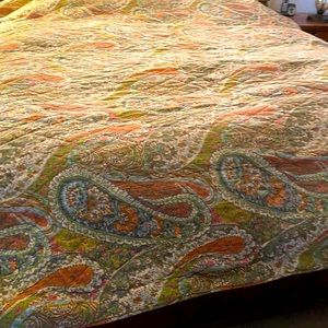 pottery barn paisley king size quilt